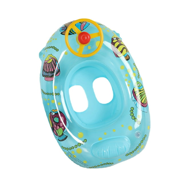 Gupgi Baby Inflatable Swim Ring with Steering Wheel, Pool Float Swimming Float Inflatable Rings Pool Beach Supplies for Toddler