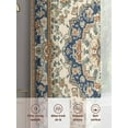 thumbnail image 3 of Southwestern Sheer Curtains for Living Room Bedroom Heritage Antique Boho Country Rustic Sheer Curtains 108 Inch Long 2 Panels Set Light Filtering Curtain Window Treatments Drapes for Dining Room, 3 of 6