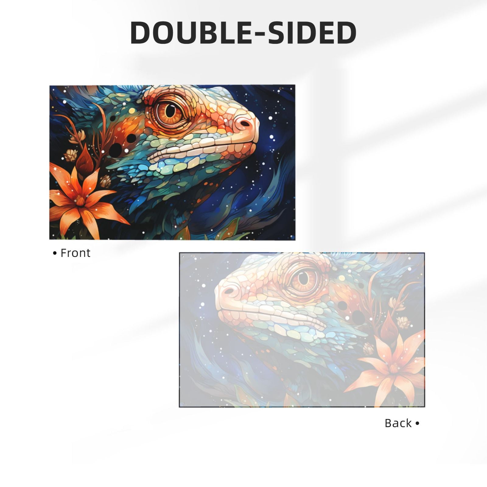 Lizards Lizard Starry Four Hole Decorated Banner Flag for Garden Yard Home Decoration Indoor Outdoor 4x6 Ft