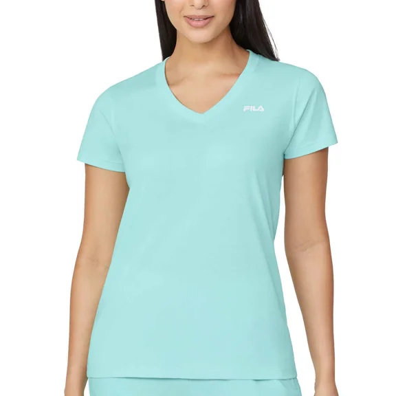 FILA Ladies' V-Neck Tee, Blue Small