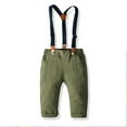 thumbnail image 4 of Esaierr Kids Toddler Boys Dress Suit Baby Infant Boys Gentleman Clothes Sets Bow Ties Shirts + Suspenders Pants Outfits Formal Wedding Outfits for 3M-5Y, 4 of 8