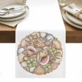 thumbnail image 2 of Marine Life Table Runner, Shells Conch Oceans Watercolors Abstract Cotton Linen Kitchen Table Decoration Washable Dining Tabletop Runners for Home Party Decor 13x90 Inches, 2 of 9