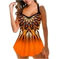 thumbnail image 1 of Bikini Femme Imprimé Dos à Bretelles Ensemble Maillot de Bain Deux Pièces Robe de Bain, 1 of 4