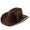 Coffee, variant on Fedora Hat With Trim Party Dress Wide Brim Sun Hat for men Festivals Casual Outings
