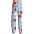 thumbnail image 6 of Fgvctg Mens Valentine's Day Pajamas Loungewear Sleepwear Wide Leg Pajama Heart Graphic High Waisted Pjs Pant Lightweight Spring Drawstring Lounge Pants with Pockets Purple Pink L, 6 of 6