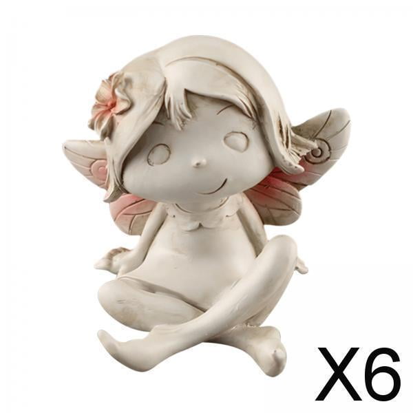 Estatua de Niña de Hadas Soledad 6 piezas