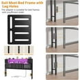 thumbnail image 6 of Homieasy Upholstered Headboard for Queen Size Bed Frame with Storage Shelf and Cabinet, Headboards with Outlets and RGB LED Light, Comfortable Head Board, Sturdy and Stable, Easy Assembly, Black, 6 of 8