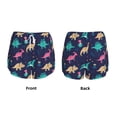 thumbnail image 4 of Disketp Cartoon Dinosaur Print Women's Shorts Workout Shorts for Athletic Gym Running Shorts with Phone Pockets Large, 4 of 8