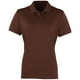 thumbnail image 1 of Premier- Polo de manga corta Coolchecker para mujer (Marrón), 1 of 2