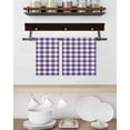 thumbnail image 3 of Purple Checkered Kitchen Dish Towels for Drying Dishes Set of 4, Farmhouse Buffalo Plaid Waffle Weave Microfiber Hand Tea Bathroom Towels Quick Dry & Absorbent Towel 15.7x23.6, 3 of 7