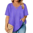 thumbnail image 5 of Womens Oversized Summer T Shirts Plus Size Stripe Cute Casual Tops Short Sleeves 2026 Fashion Clothes, 5 of 6