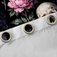thumbnail image 4 of Homewish Hippie Skeleton Skull Black Out Curtains, Mystic Blue Butterfly Curtains Pack of 2 (42x63 Each), Bohemian Western Floral Bedroom Curtains, Living Room Curtains Decor, 4 of 6