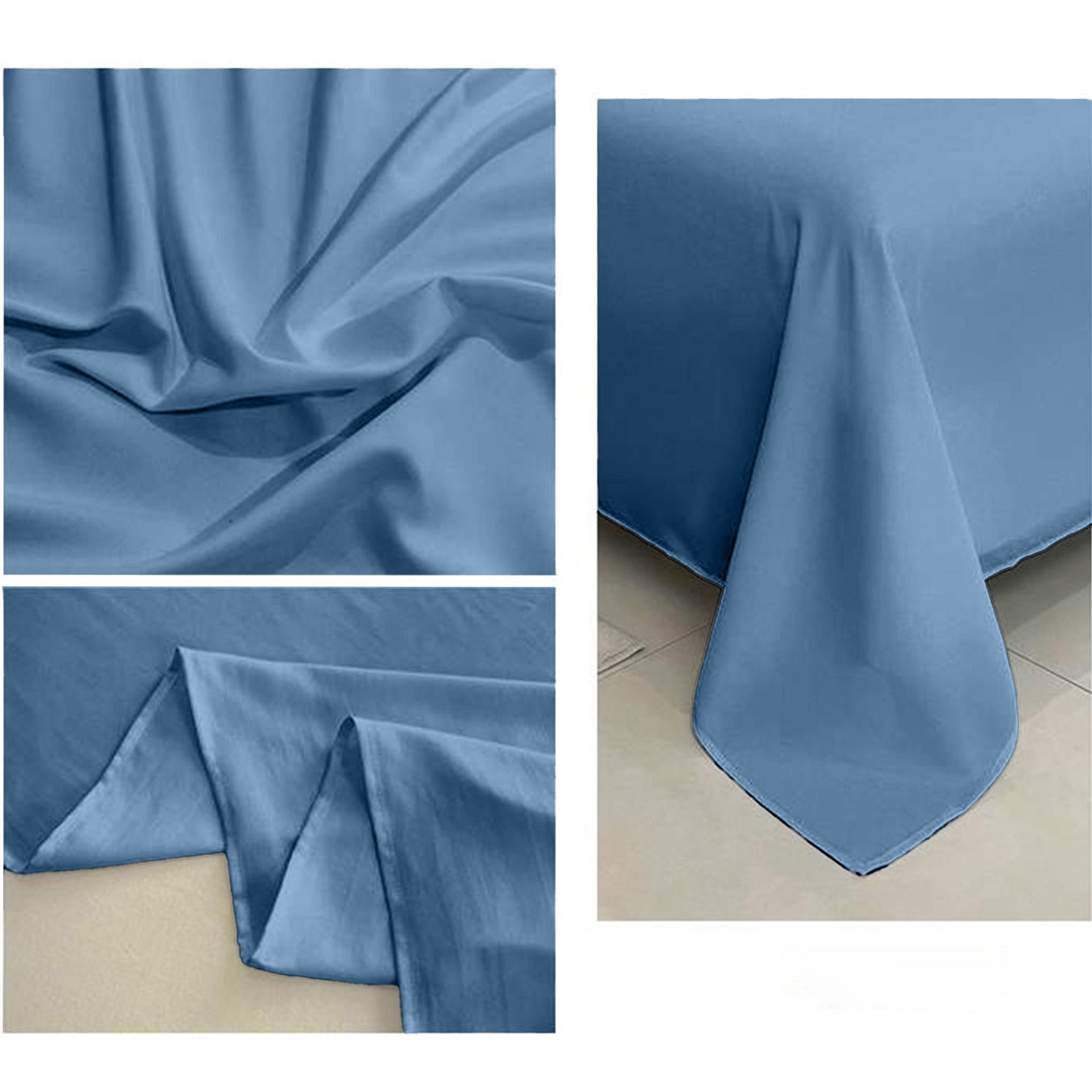 Xuniizn Queen Sheet Set, 87x91" Silky Cooling Sheets Queen, Extra Soft 1800 Microfiber Bamboo Sheets, Solid Color Bed Sheet, Hotel Luxury Smooth Satin Bedding Sheet for Hot Sleepers