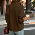 thumbnail image 6 of Otntypg Womens Asymmetrical Button Mock Neck Sweatshirt Lightweight Casual Fall Long Sleeve Basic Solid Color Atheltic Sweatshirts Trendy Oversized Cozy Pullover Tops, 6 of 9
