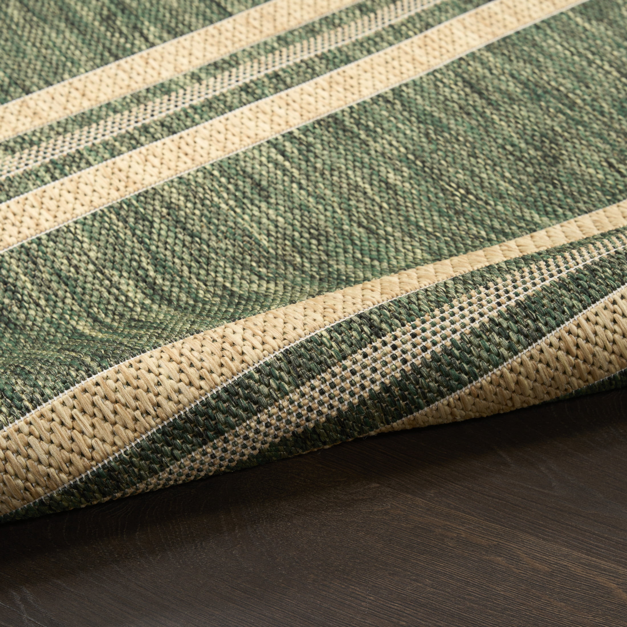 Nourison Horizon Indoor/Outdoor 3' x 5' Green Modern Rug