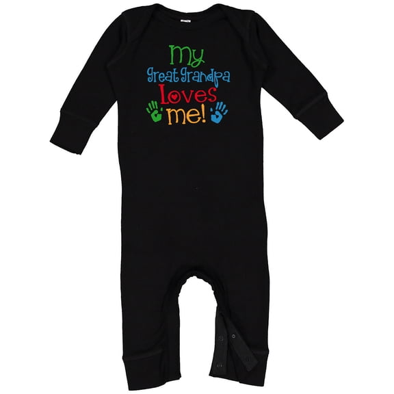 Inktastic My Great Grandpa Loves Me Baby Romper Coveralls