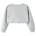 thumbnail image 3 of Sweat-shirts Recadrés pour Femmes Lettre Coeur Imprimé Col Rond Pulls, 3 of 4