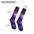 thumbnail image 2 of Fotbe Purple Hippo In Water Calcetas Divertidas Estampadas para Hombre y Mujer, Calcetas de Algodón hasta la Rodilla para Caminar, Correr, Enfermería y Embarazo, 2 of 6