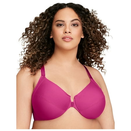 

Glamorise Full Figure Plus Size Front-Closure Smoothing WonderWire Bra Underwire #1247