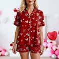thumbnail image 5 of vigerkar Women Pajamas Set 2 Piece Funny Pajams for Women Fun Pajama Party Set Short Sleeve Comfortable Sleepwear (Red, S), 5 of 7