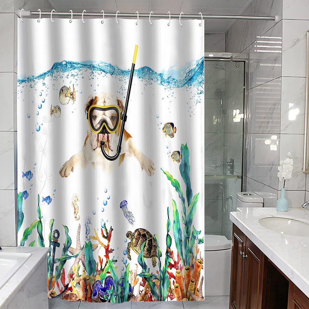 Happy Birthday Shower Curtain Polyester Bathroom Decor & 12hooks 71*71inches 