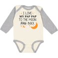 thumbnail image 3 of Inktastic I Love My Pap Pap to the Moon and Back Boys or Girls Long Sleeve Baby Bodysuit, 3 of 5