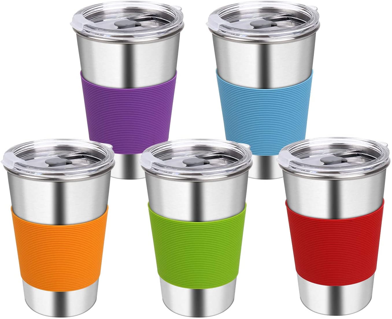 Stainless Steel Cups for Kids Sippy Cups Toddlers Metal Drinking Glasse 