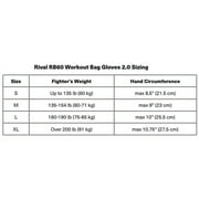RIVAL Boxing RB60 Workout Hook and Loop Bag Gloves 2.0 - Small - Black