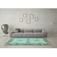 thumbnail image 3 of Ahgly Company Indoor Square Abstract Light Blue Modern Area Rugs, 6' Square, 3 of 4