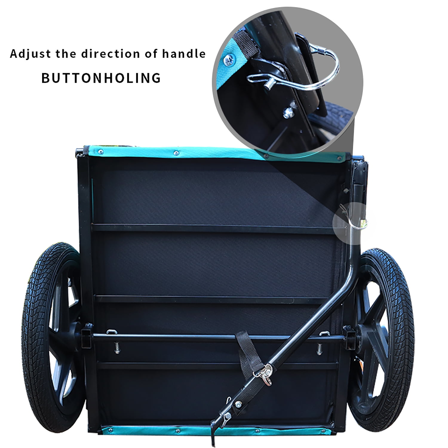 Pefilos 45" Dog Bike Trailer, Pet Stroller Bicycle Carrier w/Hitch, Suspension, Visibility Flag, air wheel Pet Bike Trailer for Dogs 66lb Weight Capacity, Light Blue Pefilos 45" Dog Bike Trailer, Pet Stroller Bicycle Carrier w/Hitch, Suspension, Visibility Flag, air wheel Pet Bike Trailer for Dogs 66lb Weight Capacity, Light Blue