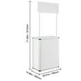 thumbnail image 2 of KFFKFF Promotional Display Table, Compact Trade Show Podium, Dimensions 30.91" x 14.96" x 71.46", Exhibition Stand with Wall, Pop-Up Podium Featuring Storage Rack and Transport Bag, 2 of 9