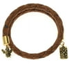 Saddle Brown Braided Cork Wrap Bracelet - Exclusive Jewelry Kit