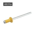 thumbnail image 3 of Unique Bargains Rivets Aveugles Tête Ronde Plate en Aluminium de 3,2 Mm x 7 Mm, Pack de 400 Ton Or, 3 of 5