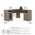thumbnail image 2 of Bush Furniture Cabot 60W L Shaped Computer Desk with Storage in Ash Gray, 2 of 5