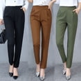 thumbnail image 1 of Pantalones de mujer elásticos de cintura alta y ajustados de primavera, pantalones harén de estilo coreano que combinan con todo, ropa exterior, holgados, de talla grande, ajustados, para chicas, 1 of 4