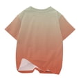 thumbnail image 5 of Summer 2025 Gradient Color Tee Shirts for Children 3-14 Years Short Sleeve Round Neck Casual T Shirts Soft Comfy TopsMulticolor,7-8 Years, 5 of 5