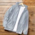 thumbnail image 2 of Fgnfyis Mens Coats Lightweight Outdoor Casual Jacket for Spring and Summer Everyday Comfort Stylish Solid Color Design Mens Jackets Grey XXL, 2 of 3