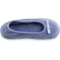 thumbnail image 2 of Isotoner Womens Embroidered Terry Ballerina Slippers PER-L, 2 of 2