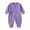 Purple, variant on lnmuld Unisex Long Sleeve Romper Bodysuit Soft Comfortable Homewear Outfit for Baby Boys and Girls Size:3-6 Months