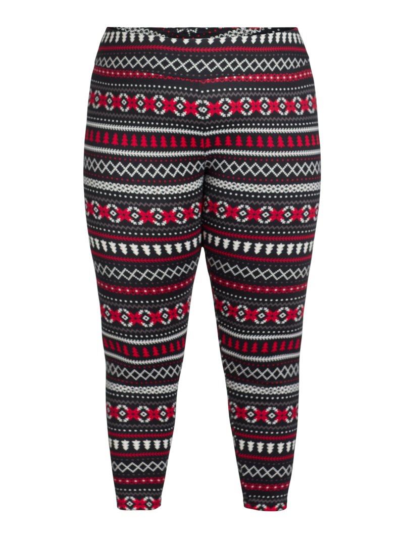 Holiday Time Christmas Plus Size Leggings 2-Pack for Women, Sizes