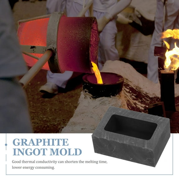 Graphite Ingot Mold for Melting Casting Metals like Gold Silver Copper with Black Color Portable