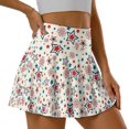thumbnail image 5 of HELLHERO Workout Golf Skirts, Five-Pointed Star Pattern Design Two Storage Pockets 2 Side Pockets Tennis Skirt for Outing Pickleball Vacation, 5 of 9