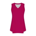 thumbnail image 6 of Giftesty Tank Tops for Women Fashion Women's Spring/Summer Solid Color Casual V-Neck Sleeveless Top Tank Top, 6 of 8