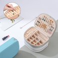 thumbnail image 5 of Joyero ProCase, tamaño viaje, piel sintética con forma de concha marina, 5 of 5