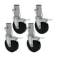 thumbnail image 1 of Ruedas giratorias para andamio de 5 pulgadas, 4 Uds., rueda giratoria de goma de 360 grados, piezas de repuesto versátiles con frenos de bloqueo, 1 of 8