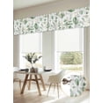 thumbnail image 5 of 2 Pack Eucalyptus Leaves Valance for Window Sage Green Leaf Summer Farmhouses Kitchen Valance Rod Pocket Short Curtain Topper Decorative Window Treatment for Living Room Bedroom 60"x18", 5 of 9