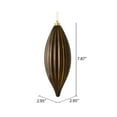 thumbnail image 3 of Vickerman M183275S 8 in. Chocolate Shiny Line Finial Ornament  4 per Bag, 3 of 3
