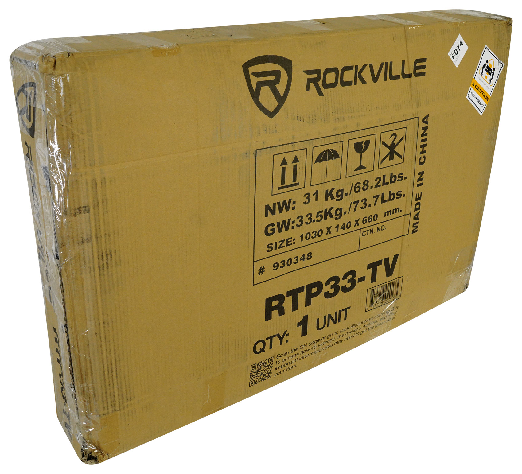 (2) Rockville RTP33-TV White/Black Totem DJ Speaker/Lighting Stands w/ TV Mount - image 3 of 19