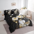 thumbnail image 3 of Homewish Marble Artwork Adult Bedding Comforter Set 7-Piece, Black White Abstract King Bedding Sets, Modern Fashion Art Reversible Bed Sheets, Lightweight Room Decor, 3 of 7