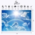 thumbnail image 3 of ABPHOTO Polyester 7x5ft rainbow Backdrop Blue Sky Clouds Rainbow Nature Photography Background and Studio Photography Backdrop Props, 3 of 5